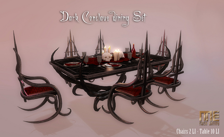 Second Life Marketplace - Mesh Entity: Dark Conclave Dining Table